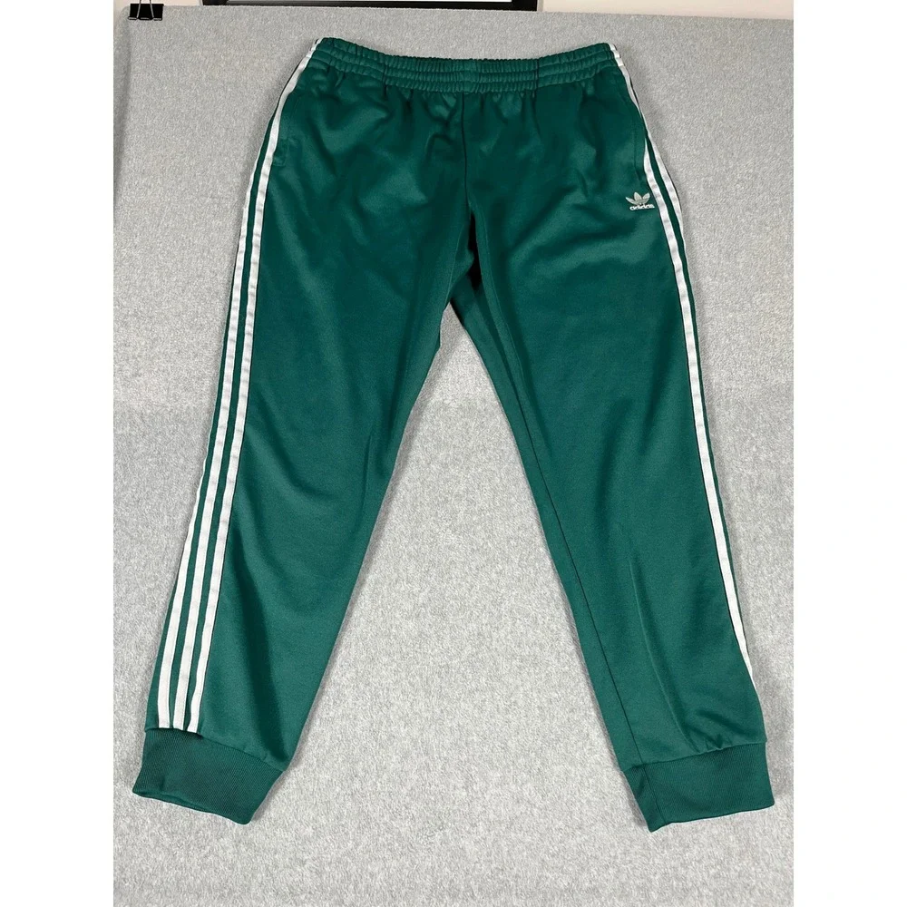 Adidas Originals Superstar Track Pants Mens 2XL Green EJ9701 3-Stripe Joggers